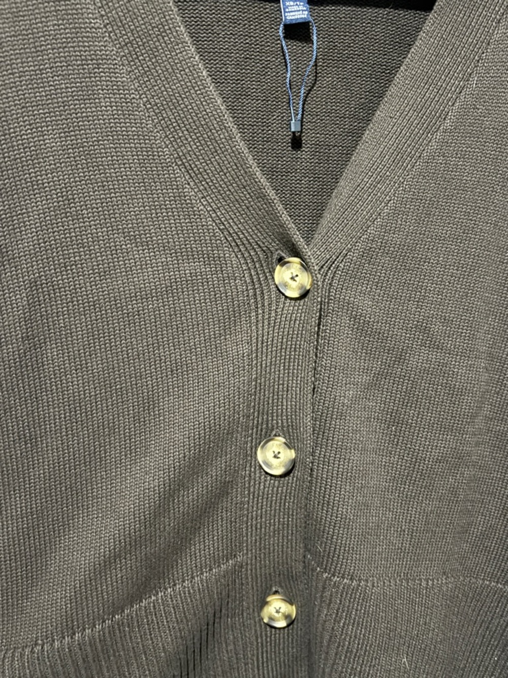 GAP 100% Cotton cardigan in dark brown BMWOT - Picture 4 of 9